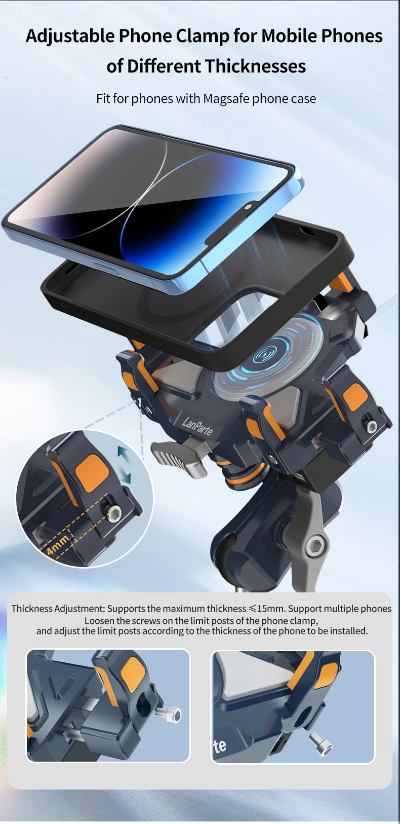 wireless-charger-motorcycle-cell-phone-mount-vibration-damper-aluminum
