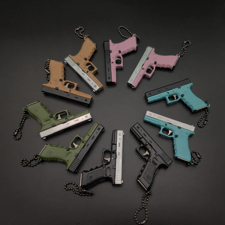 13 Glock 17 Mini Metal Alloy Pistol Toy Handicraft Gun Model Keychain
