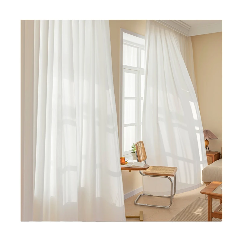 JUNERED High-end Custom Sheer Curtains  for Doors Sun Protection Screens Garden Screens for Enhanced Safety