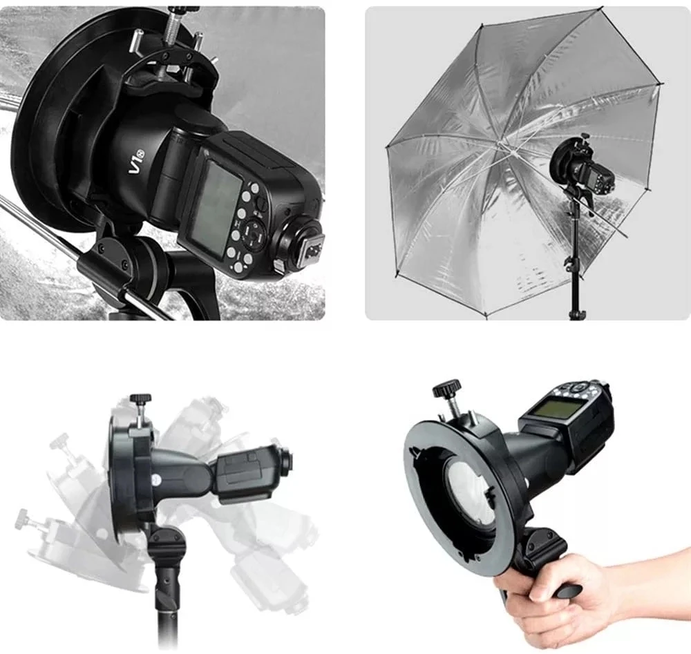 Support Universel Godox S2 - Monture Bowens Pour Flashs AD400Pro, AD200Pro, TT350, V860II, TT685 - Noir