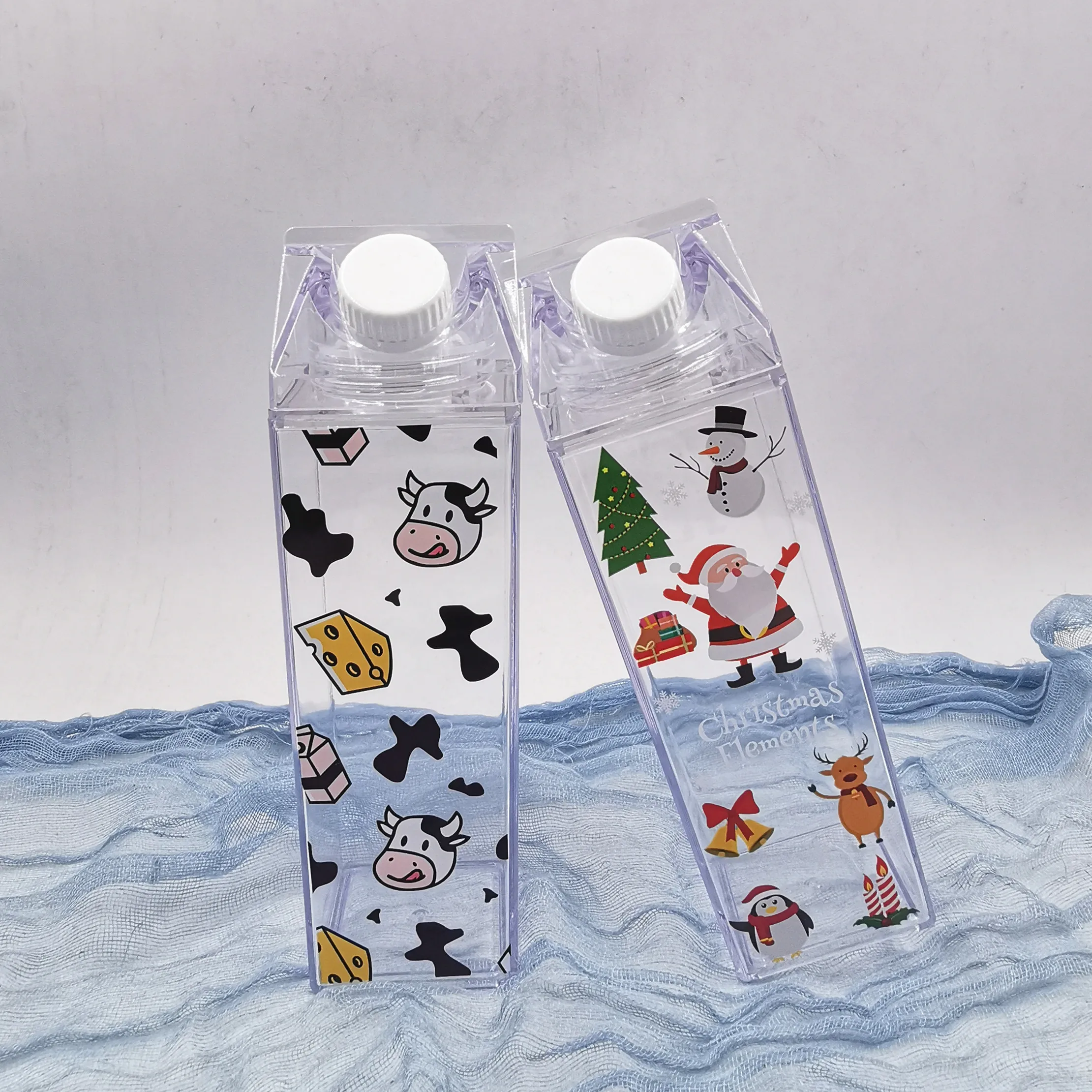 christmas gift plastic juice bottle milk