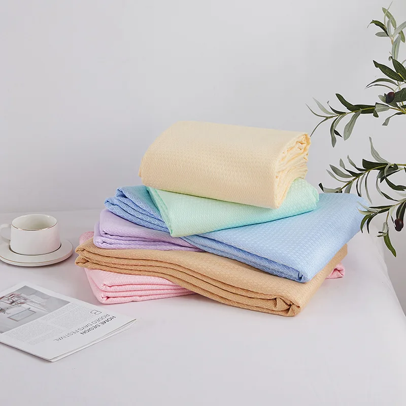 Однотонное мягкое покрывало из 100% бамбуковой вискозной ткани для кровати, дивана, охлаждающее одеяло для лета и осени