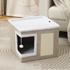 Right angle cat bed beige 16.15*16.15*13.8inch