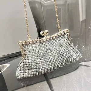 Luxury Bling Bling Fashion Crystal Rhinestone Bag Wedding Evening Purse Bags Clutch Handbag for Women 2026