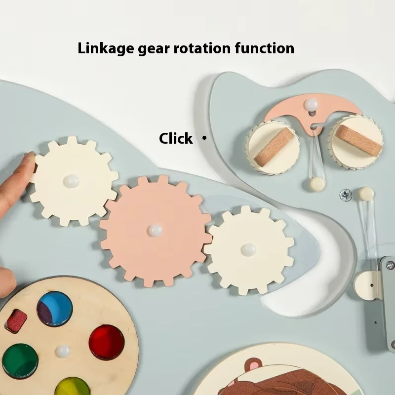 도매 몬테소리 다기능 감각 보드 벽면 게임 돌고래 바쁜 보드 어린이용 나무 장난감 교육용 완구