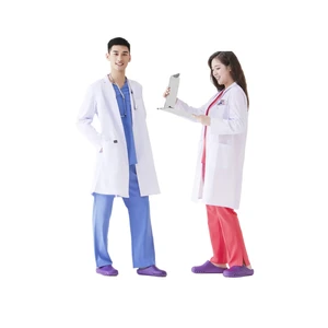 Hospital Uniform Professional Doctor Wearing Medical Lab Coat White Gown