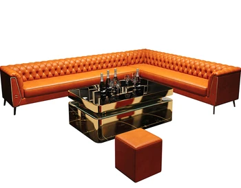 KTV night club furniture bar sofa cafe karaoke booth sofas seating modern restaurant leather booth sofa