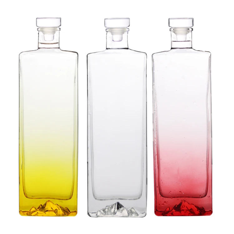 Großhandel Leere 540ml Spirituosen Wein Flache Glasflaschen für Hochprozentiges