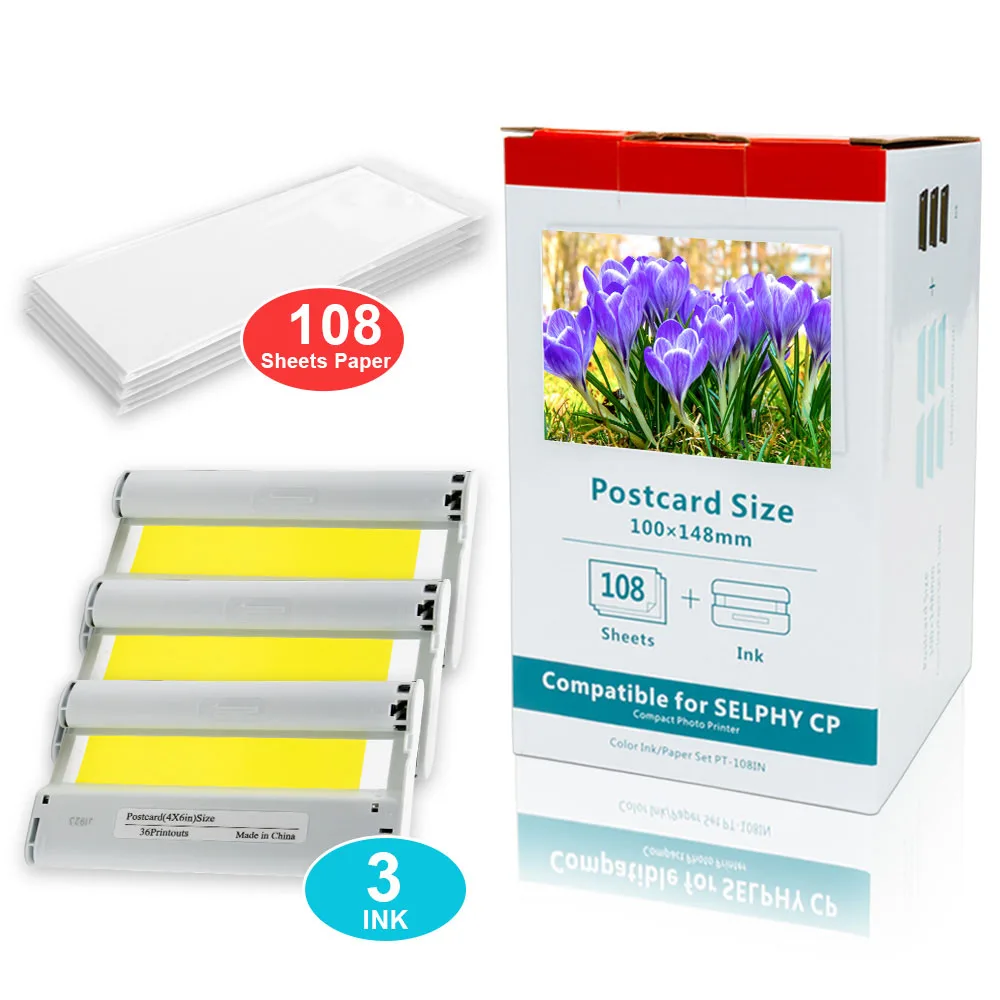 Compatible Canon Selphy Ink Paper Set 