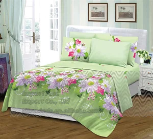 Manufacturer Cheap Price 6pcs Sheet with Pillowcases Fitted Sheet 6 Pieces Bedsheet Bedding king Queen Size