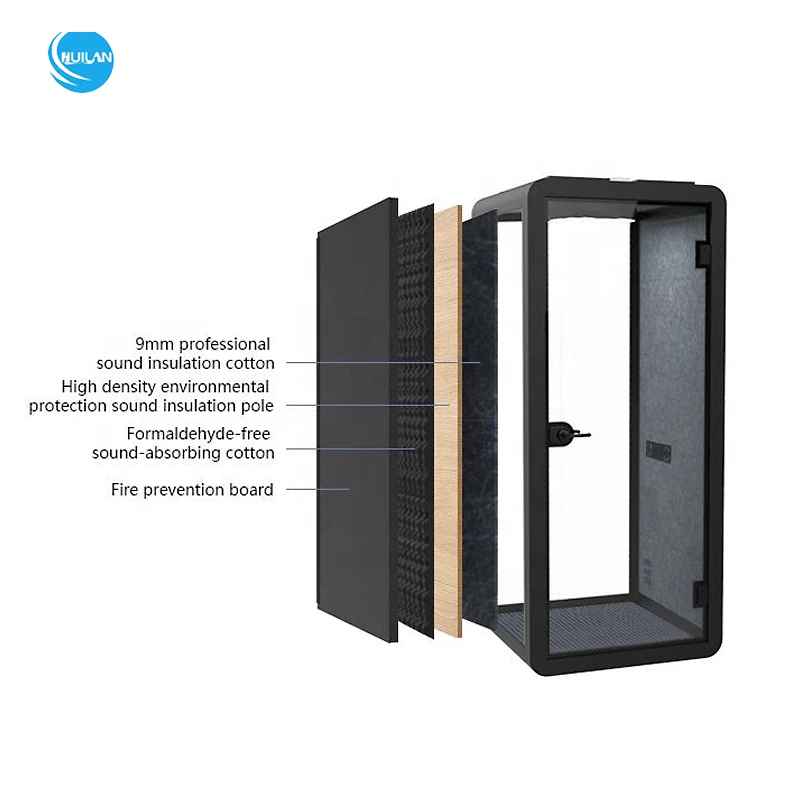 Prefabricated Office Pod Vocal Booth Soundproof Office Aluminum Modern Small Private Phone Booths 3 Bedroom Transport Cabin