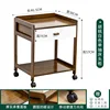 White single-drawer bedside table (with wheels)