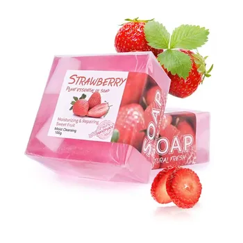 Natural Strawberry Essential Oil Soap Whitening Removing Blackheads And Nourishing Handmade Soap