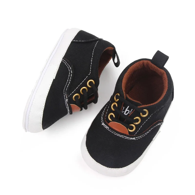 2022 Spring Autumn Solid Baby Sneakers for Boys and Girls Canvas Toddler Casual Shoes factory