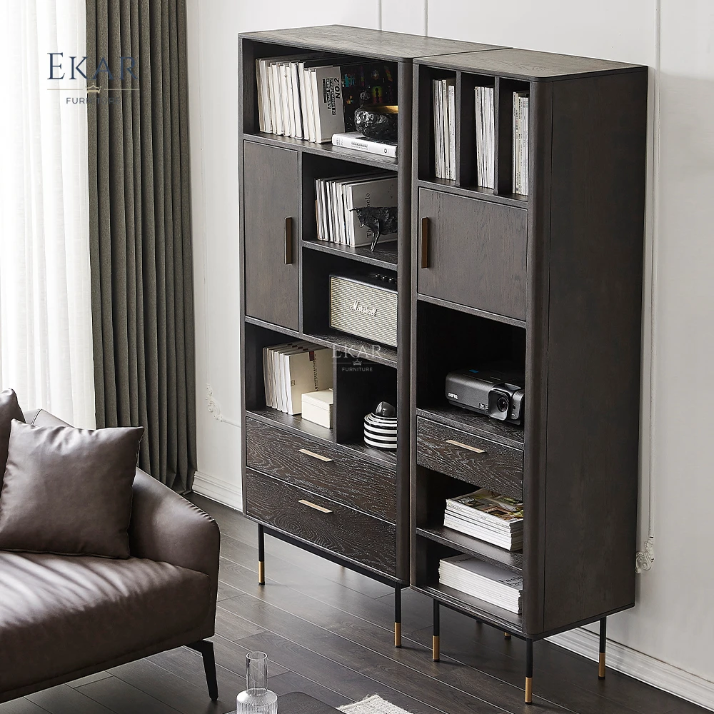 EKAR FURNITURE  classic design office furniture solid bookcase wooden bookcase cabinet manufacture