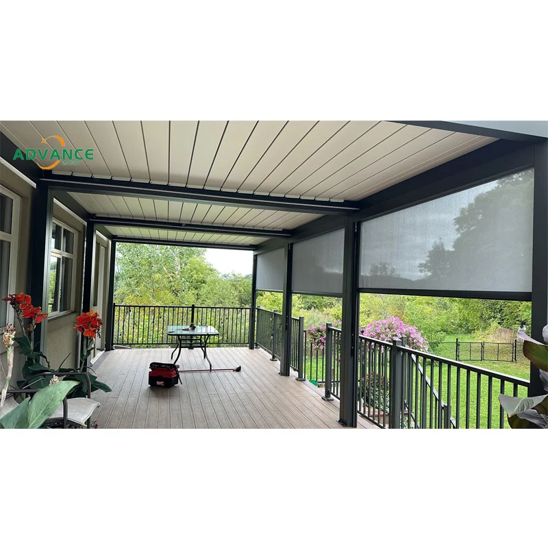 Factory Customized Motorized Aluminium Louvered Pergola Pergola Aluminium Outdoor