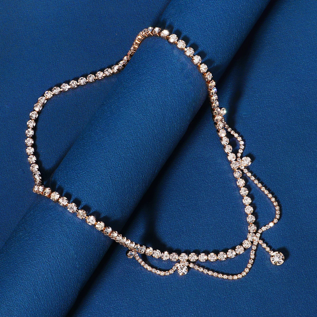 2 PCS Kopfschmuck Gold – Vintage Kopfketten Mit Kristall | Boho Stirnbänder Für Hochzeit, Festival & Party