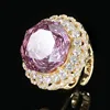 open size Gold dried rose ring