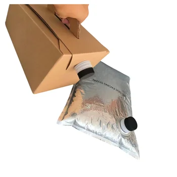 96oz coffee bag BIB screw cap valve bag in box Portable color box