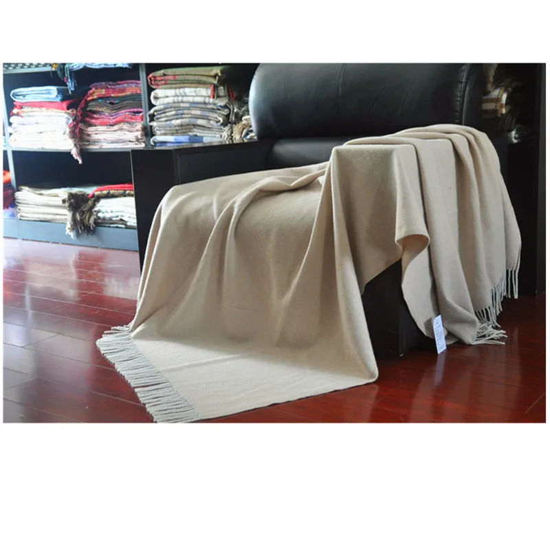 BLUE PHOENIX Alpaca Wool Peru Blanket Woven Herringbone Custom Mora for Adult Mink Korean Muslin Solid Custom Wearable Blanket