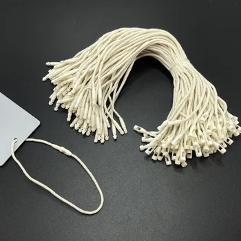 Custom Clothing Label Beige Cotton Thread Garment hang Tag String