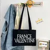 Black Cross Body Canvas Tote Bags