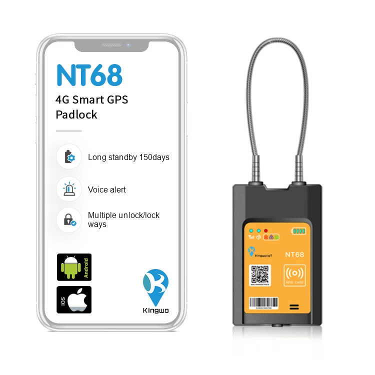 Cargo tracker Logistic Solution 4g Wired with Big Battery Live Tracking History Trace Gps Padlock Container Tracking System