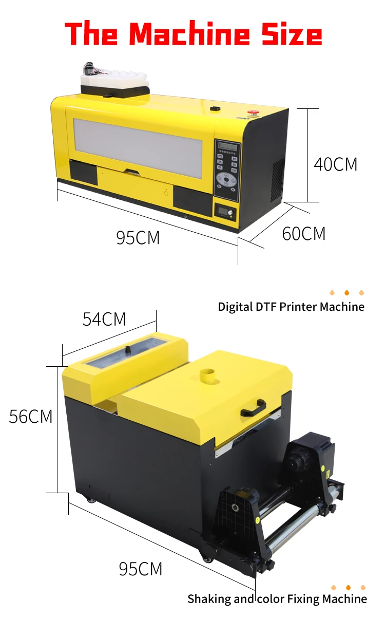 Xin Flying best quality a3 dtf printer small size digital dtf printing machine 33cm dual xp600 pet film oven impresora a3 dtf