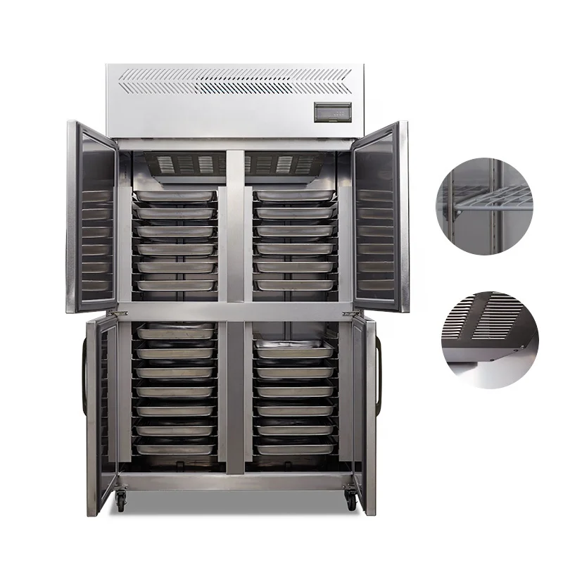 Solid Doors Stand up Cold Storage Upright Chiller Refrigerator Stainless Steel Commercial Refrigerator and Freezer