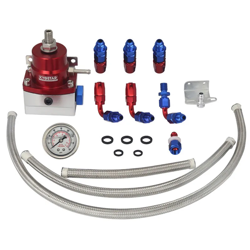 Kyostar High Pressure Fuel Regulator With Gauge AN6 - Universal Fit for ...