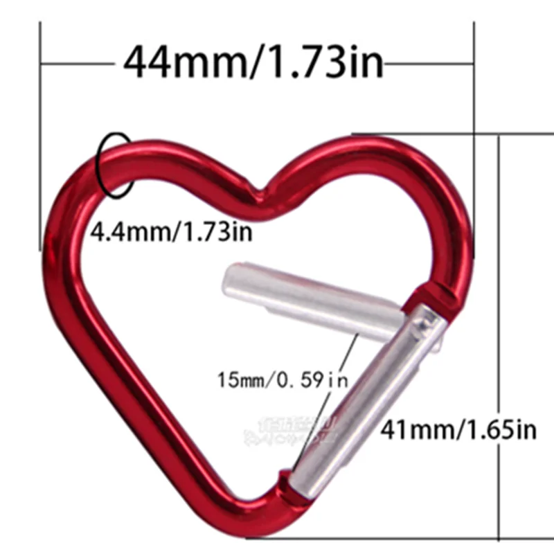 Porte Cle Mousquetons Aluminium Sprookber - Lot De 10 Clips D 3 Pouces Rose Crochet Métal Sac à Dos