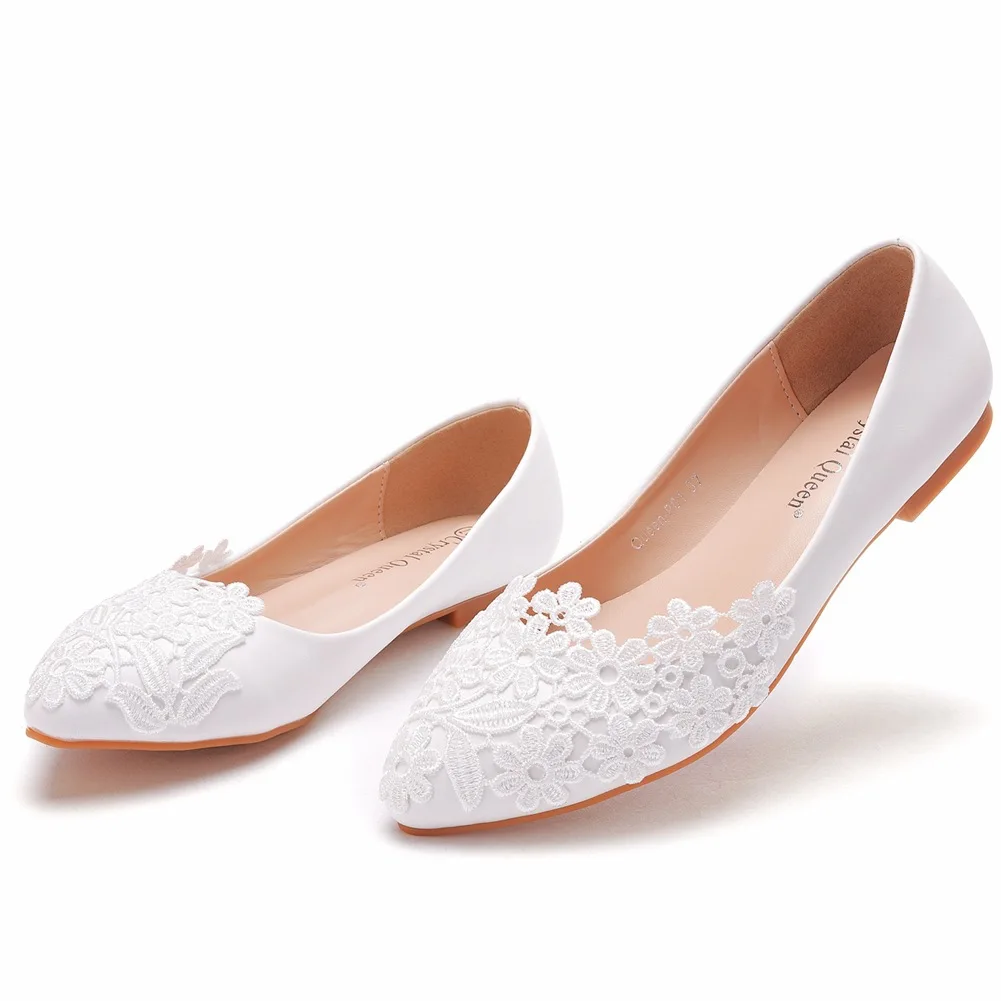New Design Best Price White Wedding Shoes Lace Flats Wedding Bridal Shoes  For Pregnant Bride 2022 - Buy Women Bridal Shoes,Bridal Shoes For Pregnant  Bride,Flat Shoes 2022 Product on 