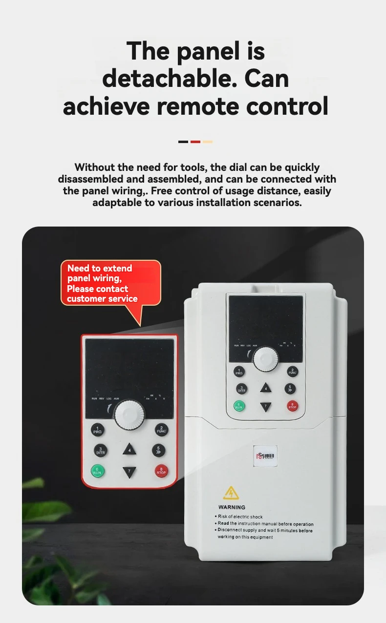 Variable Speed Drive Converter 7.5kW 380V Frequency Inverter 17A 3 Phase Input and Output VFD Drive