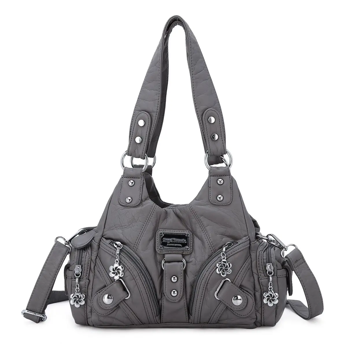 ANGELKISS Womens Soft PU Leather Handbag Satchel Small Crossbody Shoulder Bag US
