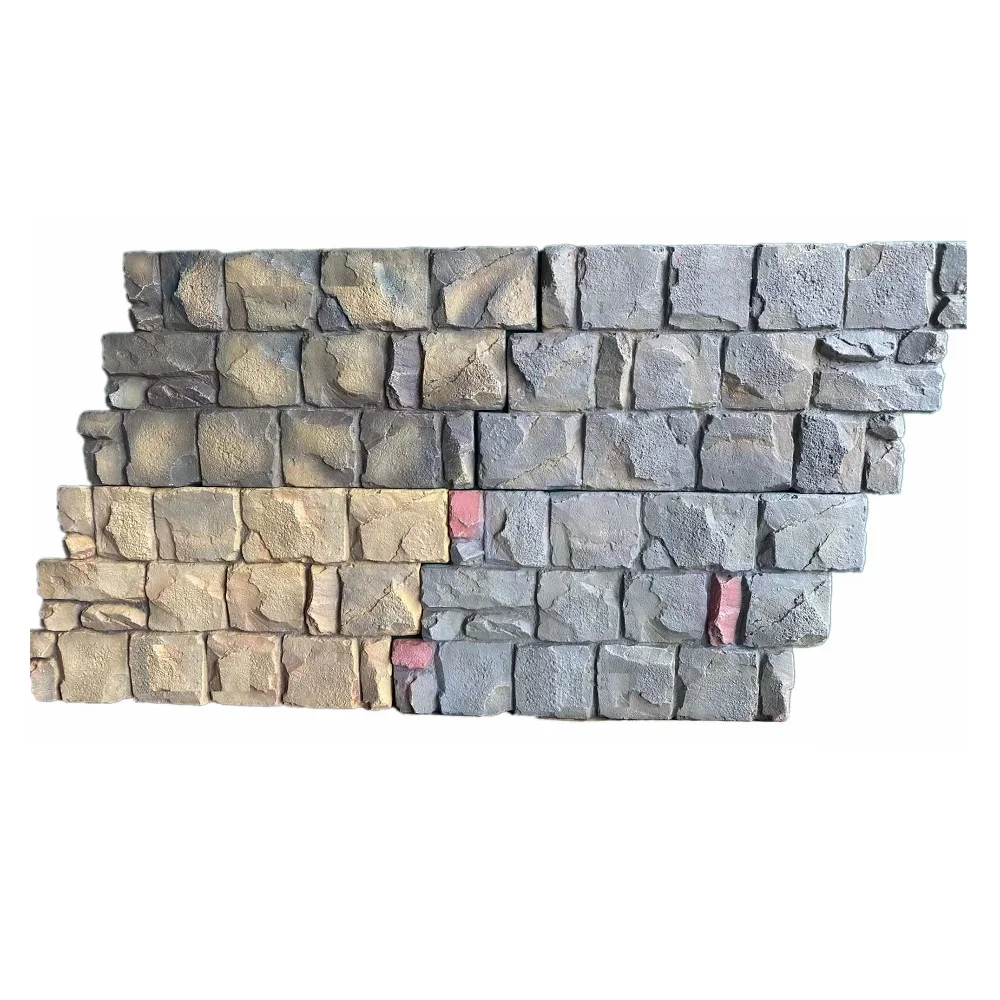 Hot Sale Exterior Paneles De Piedra PU De Pared Faux Castle Wall Stone Panel, image size:1000x1000