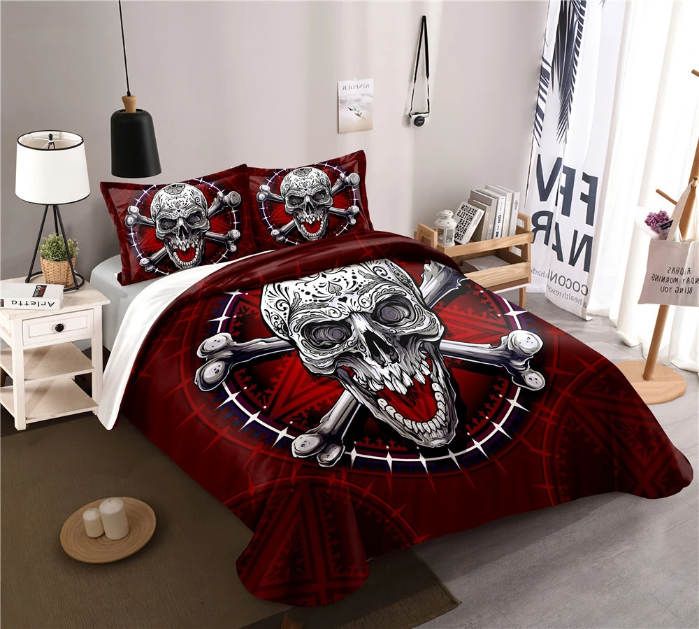 Hot New Design 3d Printing Fashion Comforter Bedding 100 Polyester Black Duvets Cover Sets