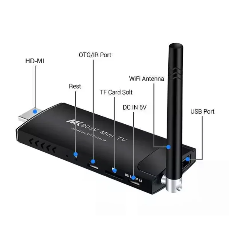 Hot sale Quad Core 1.8Ghz USB OTG TV Stick with 2.4G 5.8G WiFi Connected to Any Screen Advertising Equipment