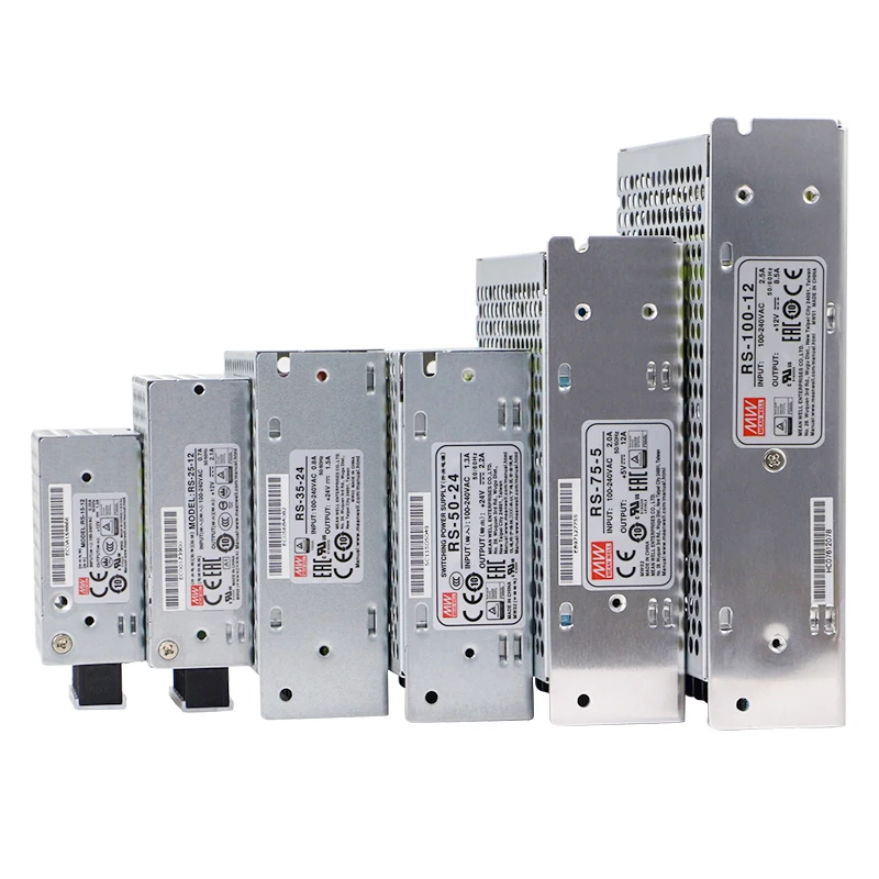 Импульсный источник питания Meanwell для светодиодной ленты камеры видеонаблюдения переменный ток постоянный 5 В 12 24 36 48 15 Вт 25 35 50 100 150 200