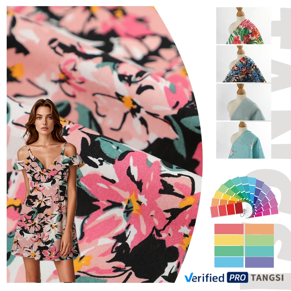 2025 NWE Organic Cotton Fabrics 100% Print African Fabrics for Women's Stretch Shirt & Garments Plain Dyed Woven for Girls