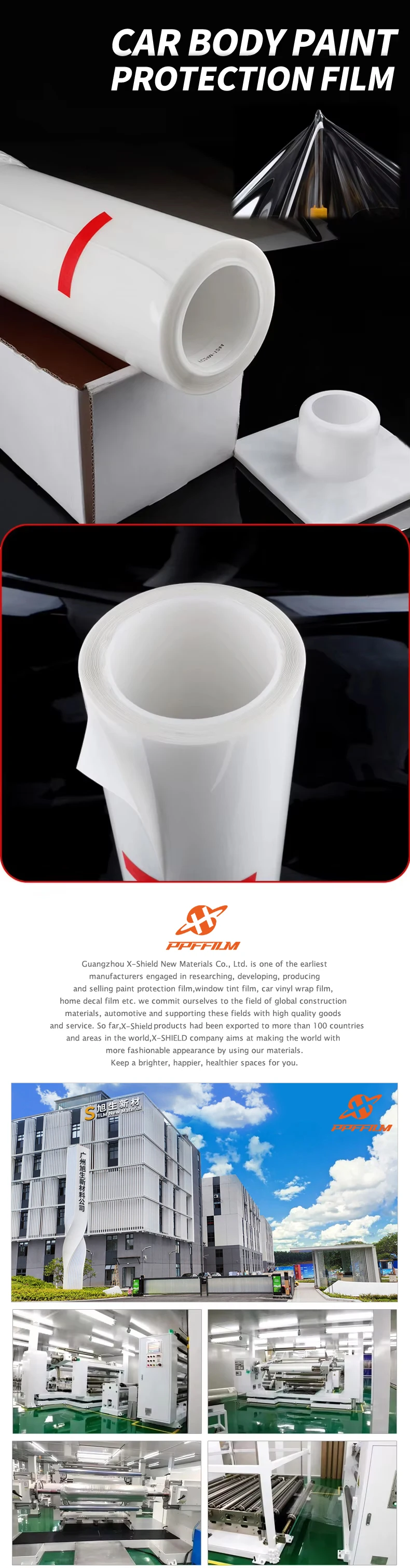 10 Years Warranty USA Quality Self Healing TPU PPF Film