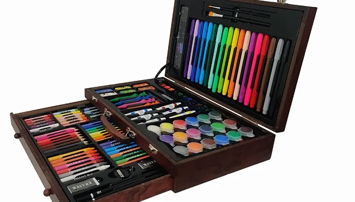 Source Drawing Tool 123pcs Drawing kids Art Set with Wooden Case art sets  professional artist For Kids on m.