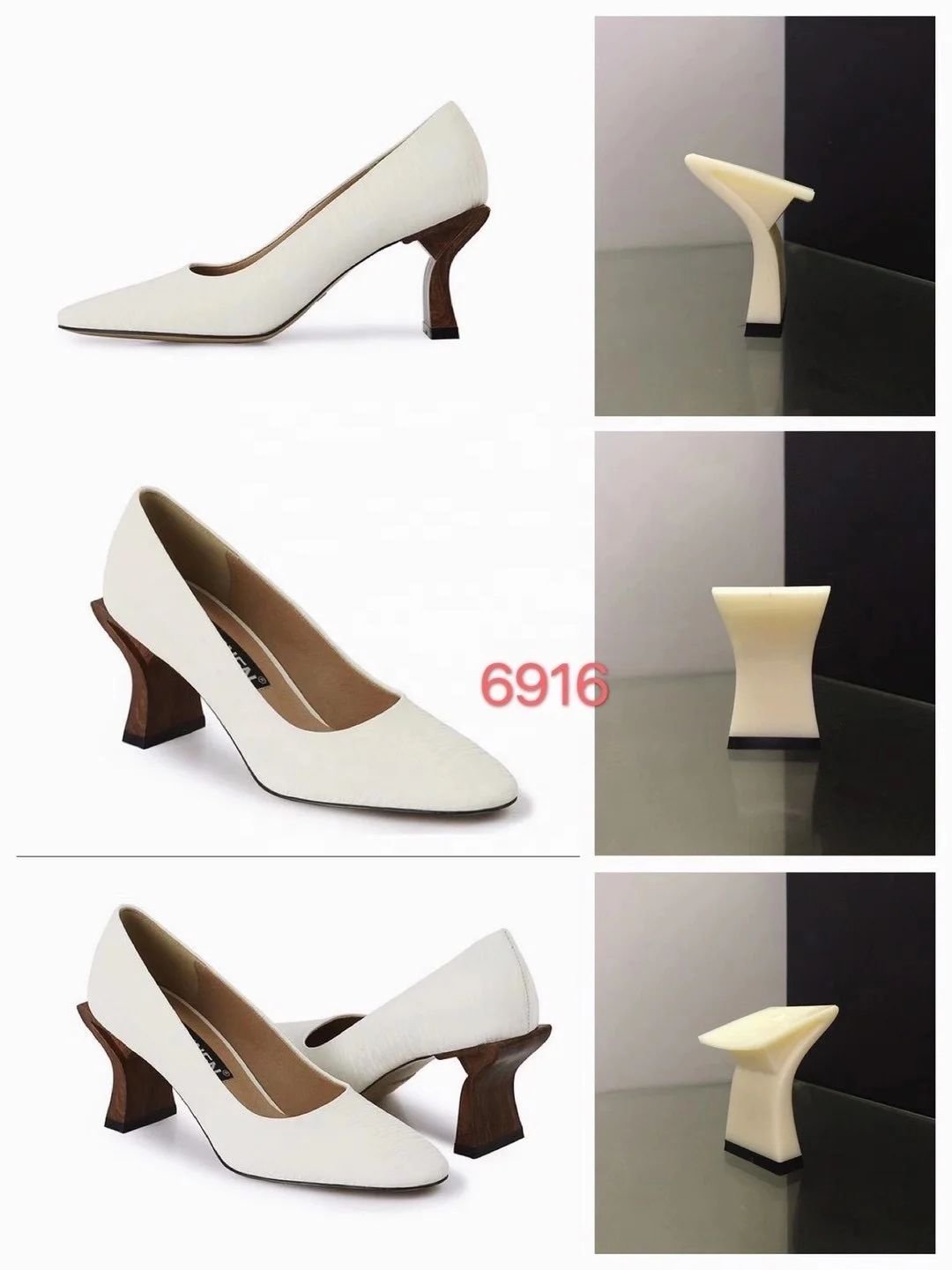 Fabrication de chaussures à talon plat et carré, modèle unique