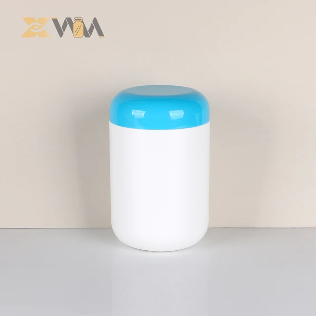 HDPE Plastic Protein Powder Supplement Can Large Capacity 1000ml 1200ml Customizable Label Aluminum Foil Gasket for Medicines