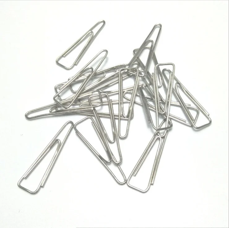 Треугольные круглые никелированные скрепки серебряные для бумаги ржавчина офисные канцелярские товары