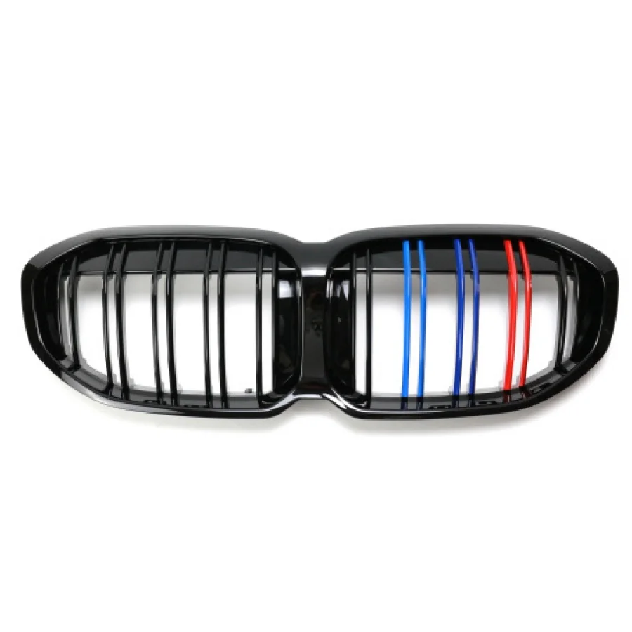 TIYPEOR Kidney Grill Double Line for BMW Series 1 F40 2020 - 2023 Front Center Facelift Grille Carbon Matte Glossy Black 3 Color