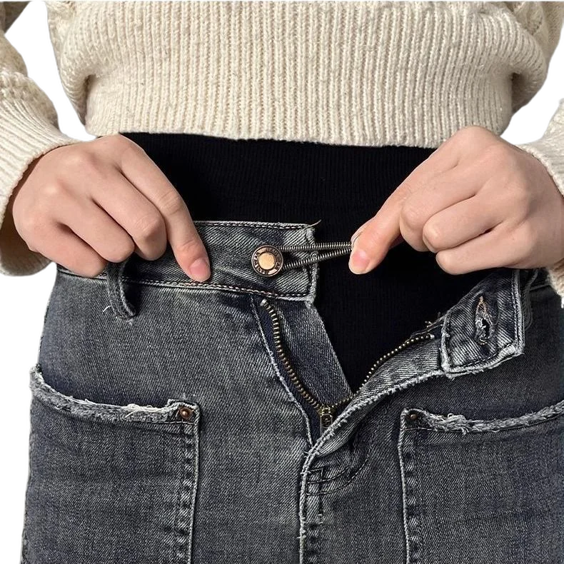 Unisex Jeans Metal Button Magic Extender Pants Waist Extender Snap Buttons