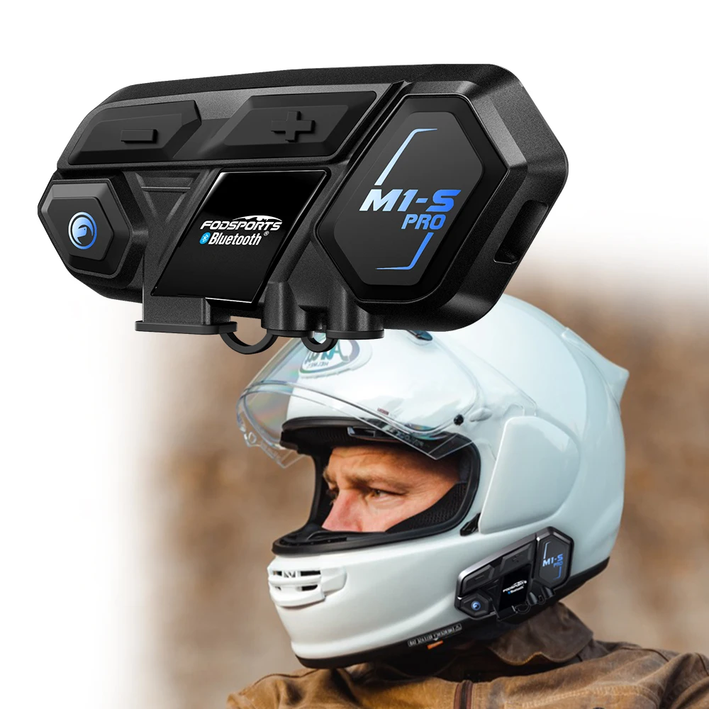 thumbnail image 2 of FODSPORTS M1-S Pro Motorcycle Bluetooth Intercom – 2000m Range, 10 Riders, Universal Pairing 2 of 6