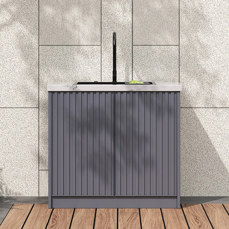 product outdoor courtyard operation desk washbasin basin integrated outdoor rock board aluminum alloy storage cabinet sink combinatio-7