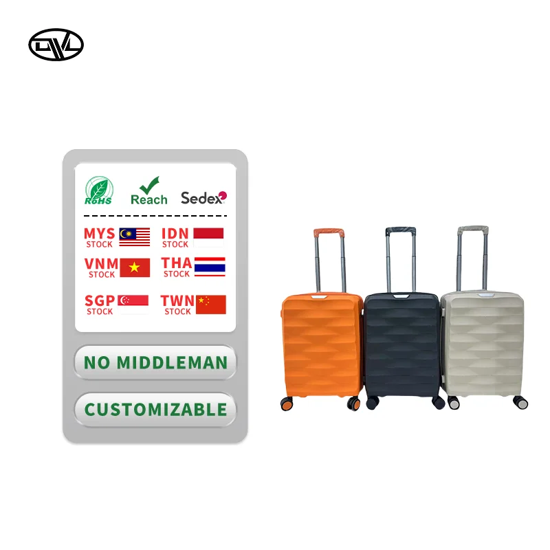 2025 New Model TSA Lock Aluminum Frame Zipper Double Wheels Luxury Modern Classic Good Travel Helper Customized Waterproof PP