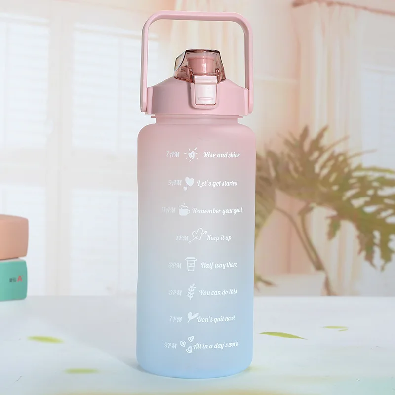 Half Gallon Water Bottle With Storage Sleeve 2l Tritan Drinking Bottle